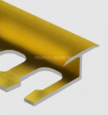 Алюминиевый Т-образный профиль гибкий закладной 16 мм PV42-04 золото матовое 2,7 м