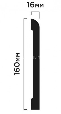 Напольный плинтус 16х180 мм HiWood BE180 белый 200 см