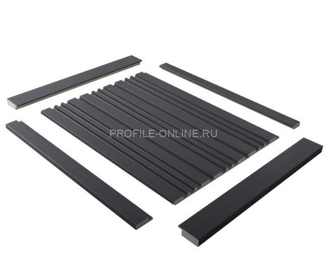 Финишный молдинг для стеновых панелей 17х50 мм Hiwood LF1 GR3 декорированный 270 см