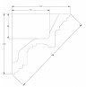 Потолочный плинтус Orac Decor Purotouch C211 белого цвета из полиуретана 116х112 мм 200 см