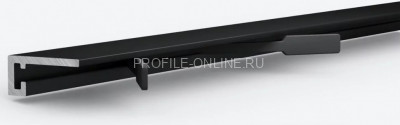 Алюминиевый микроплинтус скрытого монтажа 5х15 мм Laconistiq micro 15 classic черный 245 см