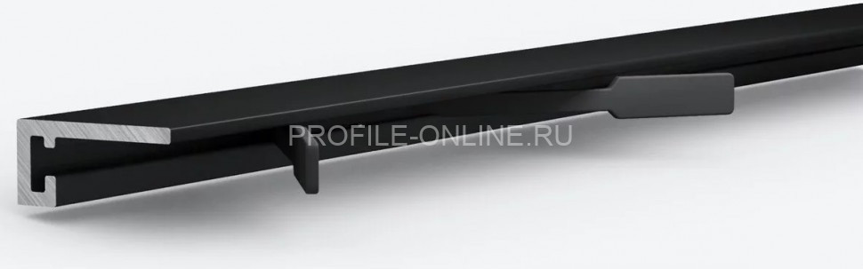 Алюминиевый микроплинтус скрытого монтажа 5х15 мм Laconistiq micro 15 classic черный 245 см