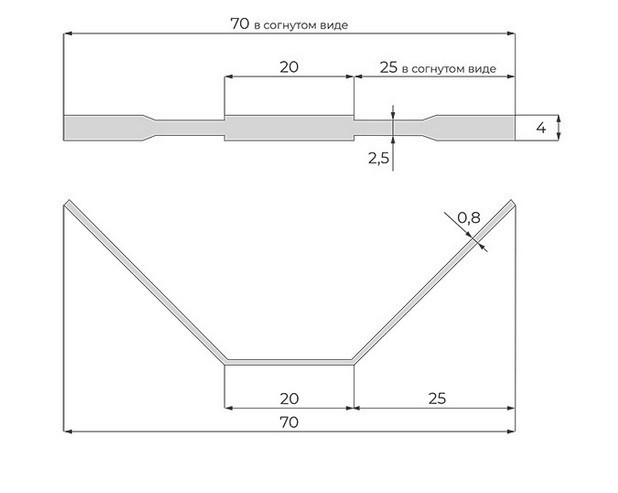 Крепление-пружина для щелевого мини плинтуса ПО-189 ПО-190