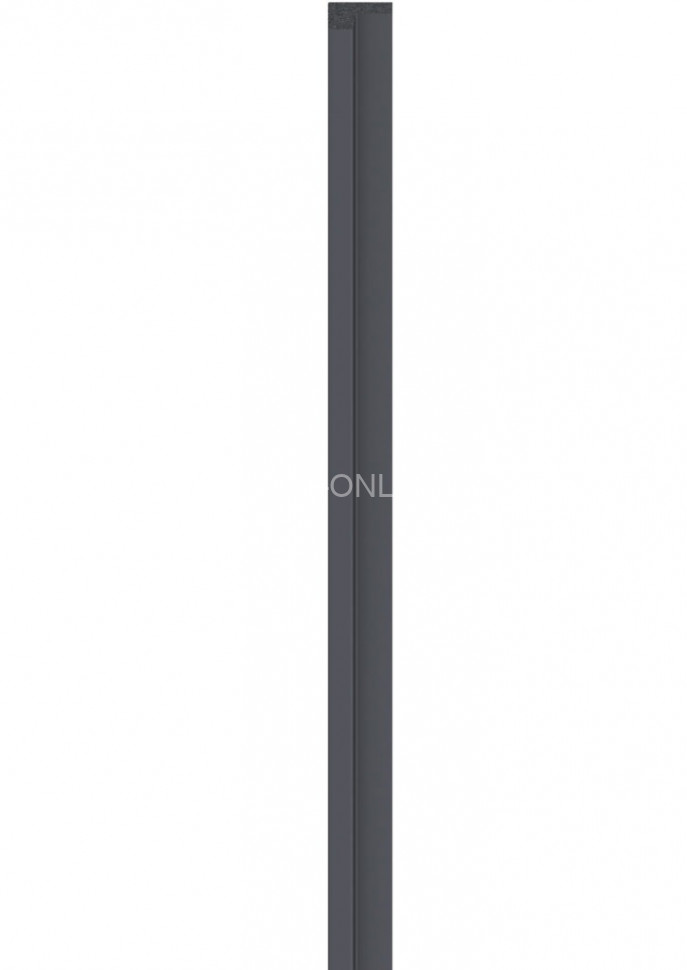 Левая планка-рейка для стеновой реечной панели VOX LINERIO S-LINE антрацит 2650х28х12 мм