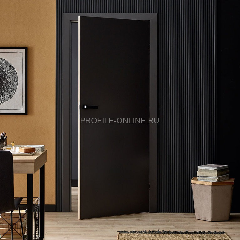 Левая планка-рейка для стеновой реечной панели VOX LINERIO S-LINE антрацит 2650х28х12 мм