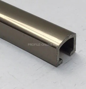 Алюминиевый П-образный профиль 8х10 Б-1 шампань люкс 2,7 м