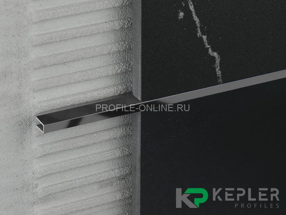 П-образный профиль 10х5 мм из нержавеющей стали SS 304 FSUP05-BP S.S.304 черный полированный 2.7 м