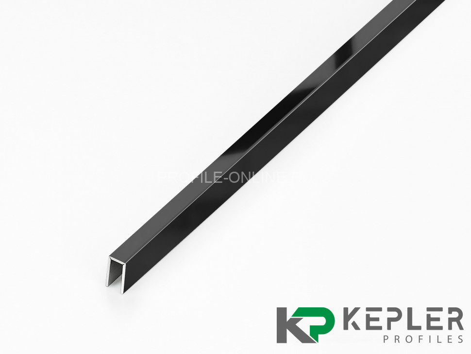 П-образный профиль 10х5 мм из нержавеющей стали SS 304 FSUP05-BP S.S.304 черный полированный 2.7 м