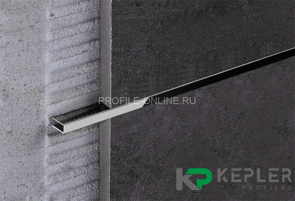 П-образный профиль 10х5 мм из нержавеющей стали SS 304 FSUP05-BP S.S.304 черный полированный 2.7 м