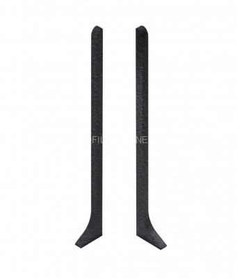 Комплект металлических заглушек к алюминиевому плинтусу 40мм NEEXY AKBD40-LE-RE-SBL муар черный