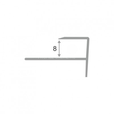 F-профиль гибкий из алюминия 8 мм ПФ-8 бронза матовая 2.7 м