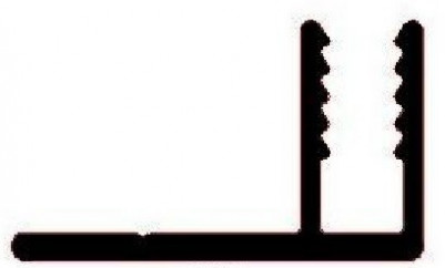 F-профиль алюминиевый под 3 мм ОП-013 АД31 Т1-3000 3 м