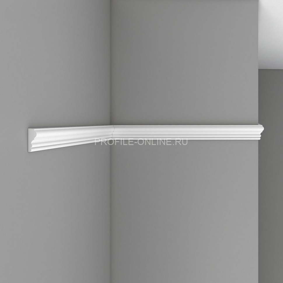 Молдинг гладкий DECOMASTER 97154 (40x17x2400) из полиуретана, белый под покраску