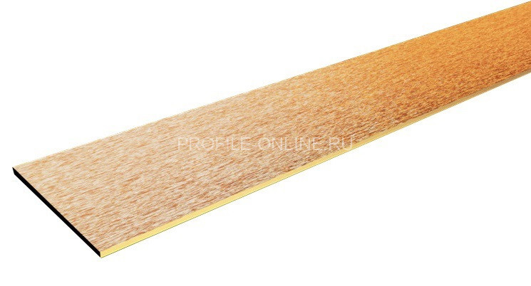 Алюминиевая полоса 20 мм золото глянец браш 2,2 м