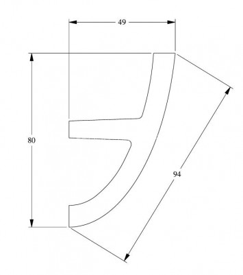 Гибкий потолочный плинтус для скрытой LED подсветки Orac Decor C373F белого цвета из полиуретана 80х50 мм 200 см