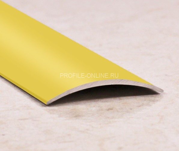 Одноуровневый порог алюминиевый 30 мм ПО-30 золото матовое 2,7 м