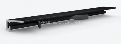 Алюминиевый микроплинтус скрытого монтажа 5х15 мм Laconistiq micro 15 classic черный муар 245 см