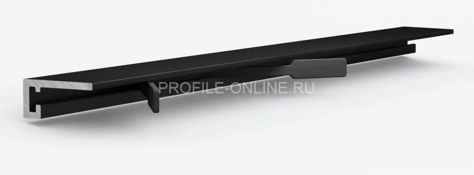 Алюминиевый микроплинтус скрытого монтажа 5х15 мм Laconistiq micro 15 classic черный муар 245 см