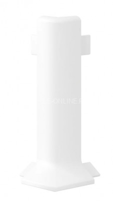 Угол 10х80 мм наружный алюминиевый для плинтуса Laconistiq Adhesive 80 белый