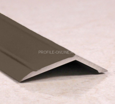 Алюминиевый порог разноуровневый 32х10 мм ПО-32х10 бронза глянец 2,7 м