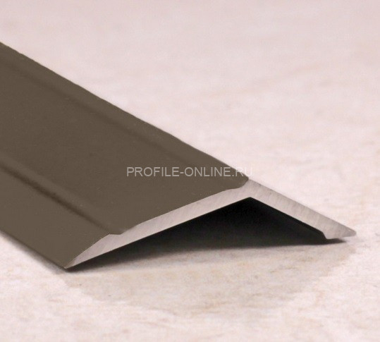 Алюминиевый порог разноуровневый 32х10 мм ПО-32х10 бронза глянец 2,7 м