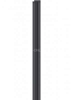 Правая планка-рейка для стеновой реечной панели VOX LINERIO S-LINE антрацит 2650х35х12 мм