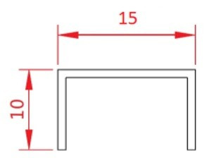 Нержавеющий П-профиль стальной 10х15 Kepler Profiles FSUP15-RS розовое золото сатинированное 2,7 м