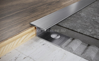 Т-профиль из нержавеющей стали закладной 8 мм FTZ 8 S сатинированная сталь 270 см