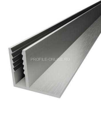 F-профиль алюминиевый под 4 мм ОП-014 АД31 Т1-3000 3 м