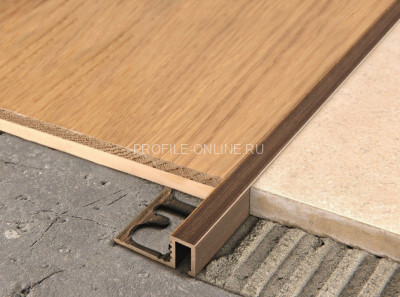 Латунный П-профиль закладной CU 100 OA 10 антик 2,7м