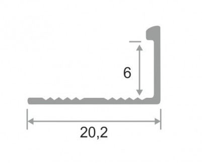 Алюминиевый L-профиль 6 мм ПО-Г6 бронза глянец 2,7 м