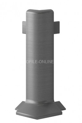 Угол 10х80 мм наружный алюминиевый для плинтуса Laconistiq Adhesive 80 серебро