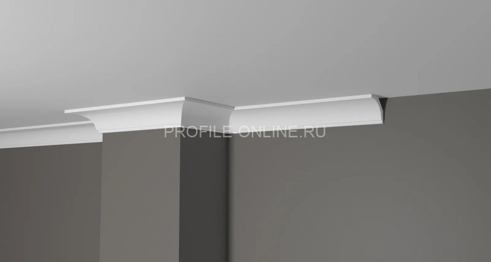 Декоративный плинтус для потолка 48х40 мм Decor-Dizayn DD13 полистирол белый, под покраску 2 м