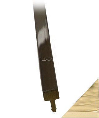 Латунная Т-образная вставка-разделитель 5 ммЛТ-5 шлифованный 270 см