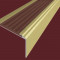 Алюминиевый угловой противоскользящий порог с резиновой вставкой 20х38 мм АУ-38-Анод золото-коричневый 2,7 м