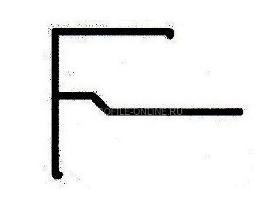 F-профиль алюминиевый под 8 мм ОП-003 АД31 Т1-3000 3 м