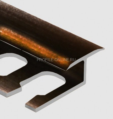 Алюминиевый Т-образный профиль гибкий закладной 16 мм PV42-07 бронза блестящая 2,7 м