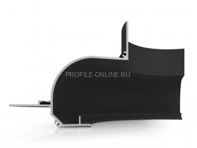 Радиусный элемент на внешний угол D006 R75 мм Decaro D006R75 черный