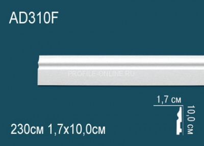 Декоративный гибкий молдинг Перфект AD310F 100х17 мм белый полиуретановый 230 см