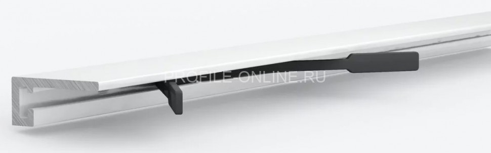 Алюминиевый микроплинтус скрытого монтажа 5х19 мм Laconistiq micro 19 ARM белый 245 см