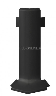 Угол 10х80 мм наружный алюминиевый для плинтуса Laconistiq Adhesive 80 черный