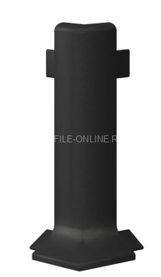 Угол 10х80 мм наружный алюминиевый для плинтуса Laconistiq Adhesive 80 черный