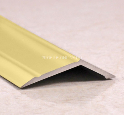 Алюминиевый порог разноуровневый 32х10 мм ПО-32х10 золото глянец 2,7 м