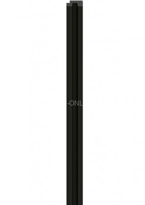Правая планка-рейка для стеновой реечной панели VOX LINERIO S-LINE черная 2650х35х12 мм
