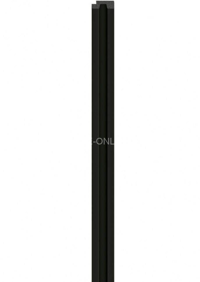 Правая планка-рейка для стеновой реечной панели VOX LINERIO S-LINE черная 2650х35х12 мм