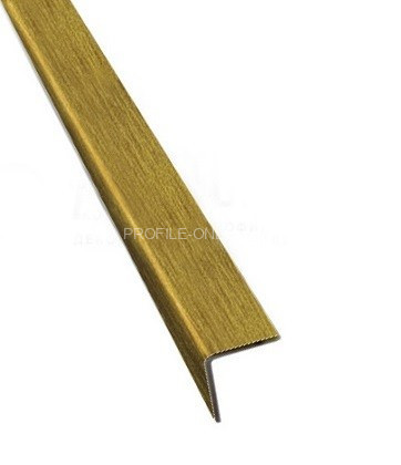 Латунный уголок равносторонний 20х20 мм антик 270 см