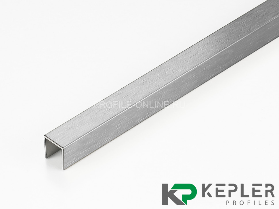 П-образный профиль 10х8 мм из нержавеющей стали SS 304 FSUP08-S S.S.304 сатинированный 2.7 м