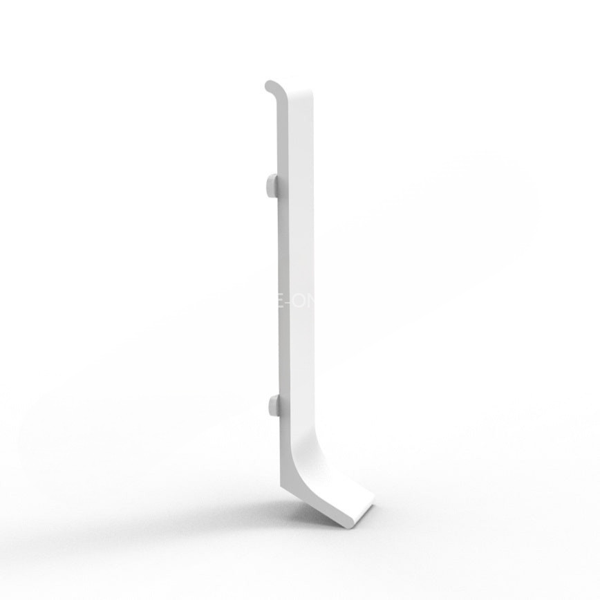 Стык для напольного плинтуса 60 мм Диал ПЛ-60ст 0033 белый муар RAL 9016