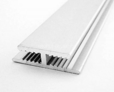 H-профиль алюминиевый под 3 мм ОП-012 АД31 Т1-3000 3 м