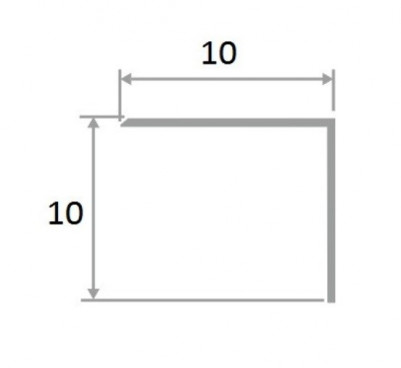 Латунный уголок равнополочный 10х10 PА 10 OA антик 2,7м